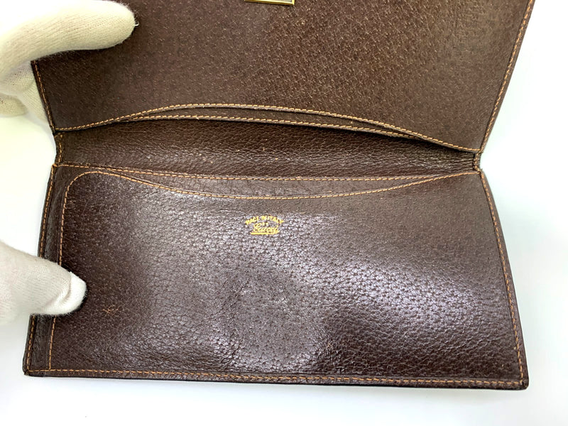 Vintage Gucci Long Wallet Sherry Gg