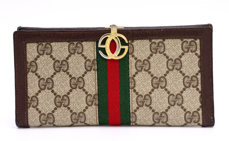 Vintage Gucci Long Wallet Sherry Gg