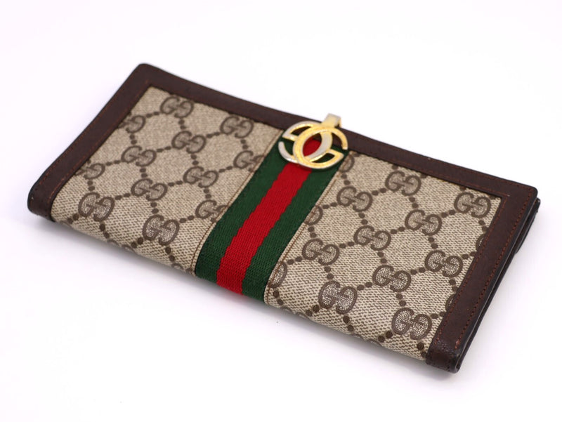 Vintage Gucci Long Wallet Sherry Gg