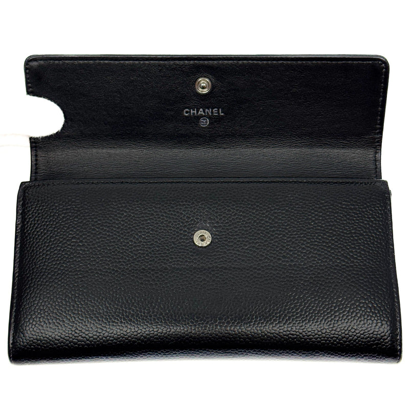 Chanel Coco Mark Caviar Skin Flap Long