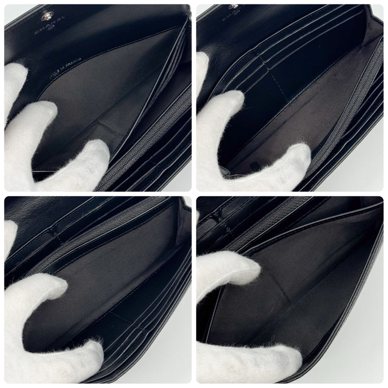 Chanel Coco Mark Caviar Skin Flap Long