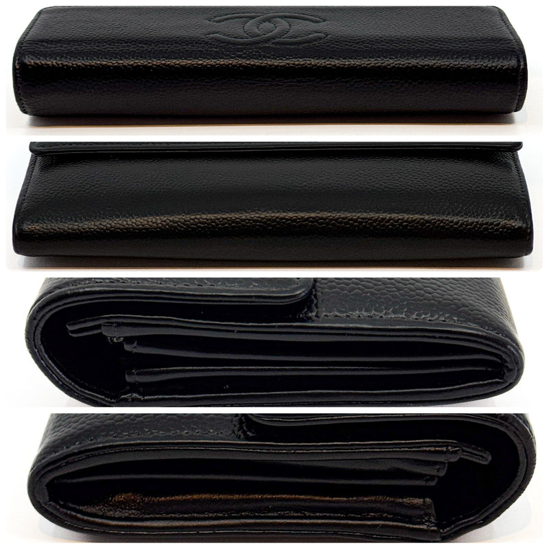 Chanel Coco Mark Caviar Skin Flap Long