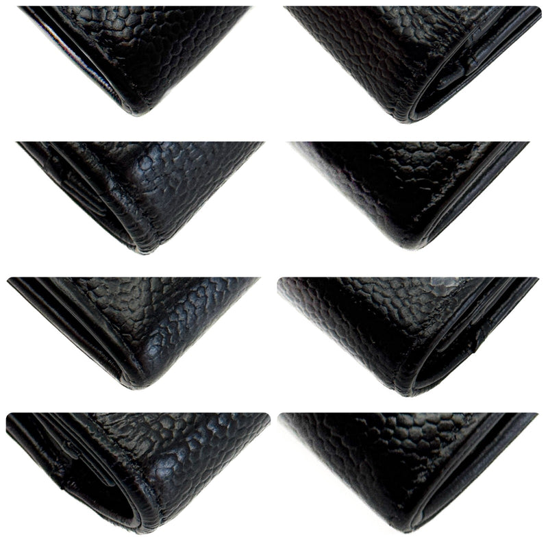 Chanel Coco Mark Caviar Skin Flap Long