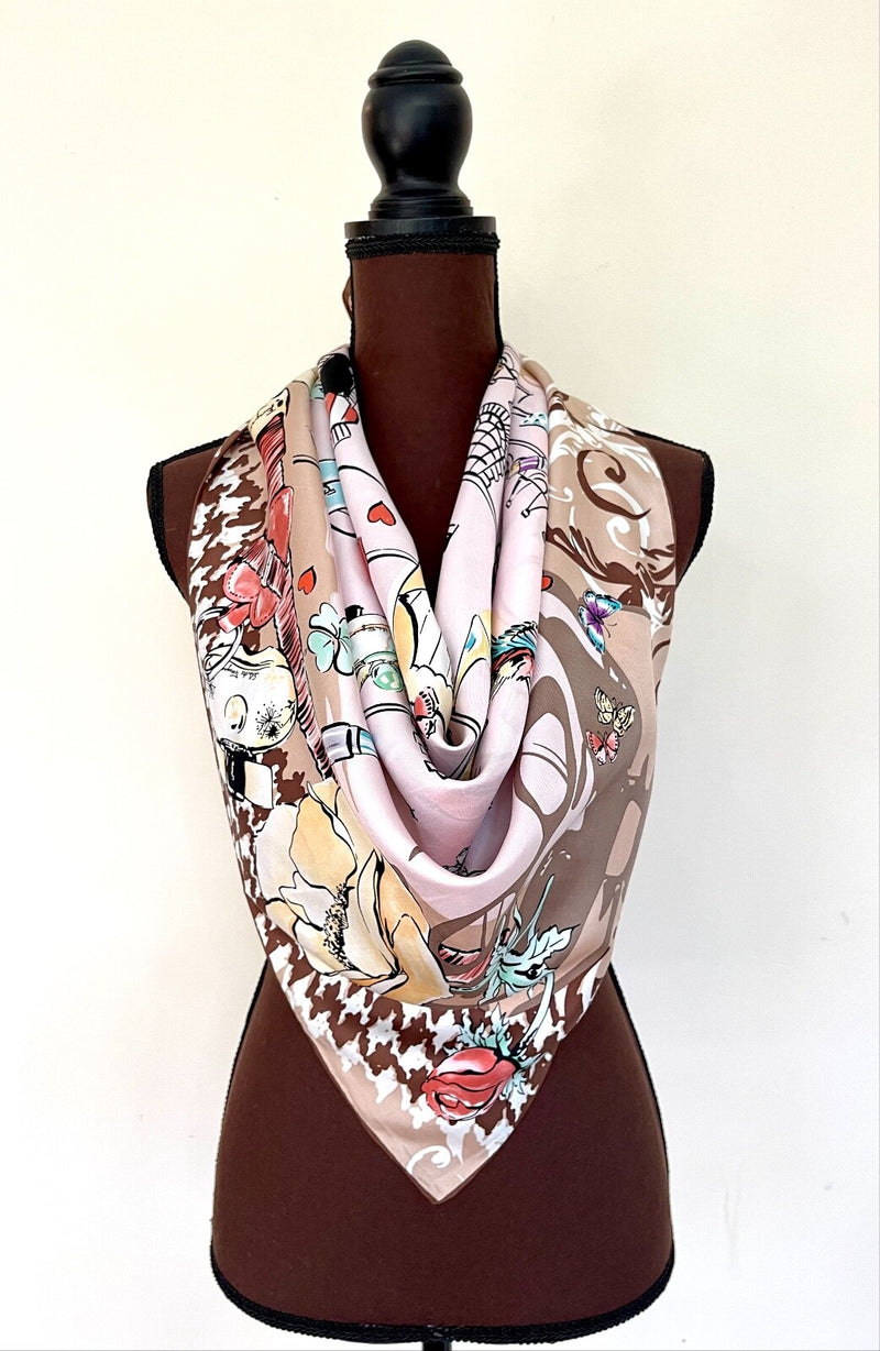 New Salvatore Ferragamo Silk Scarf Icons