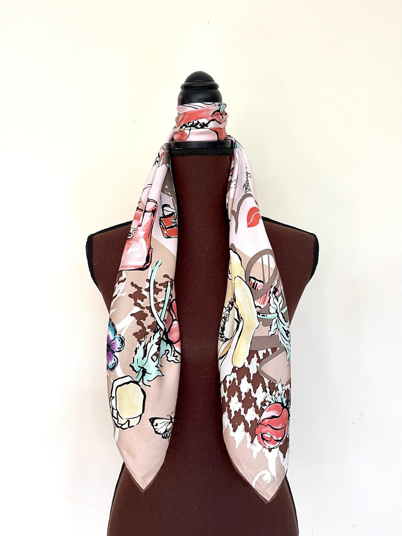 New Salvatore Ferragamo Silk Scarf Icons