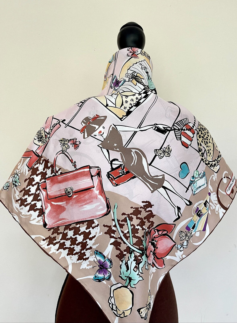 New Salvatore Ferragamo Silk Scarf Icons
