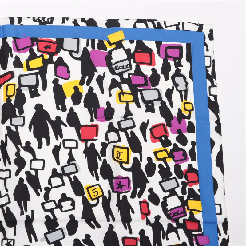 Chanel People Holding Placards 15G Scarf