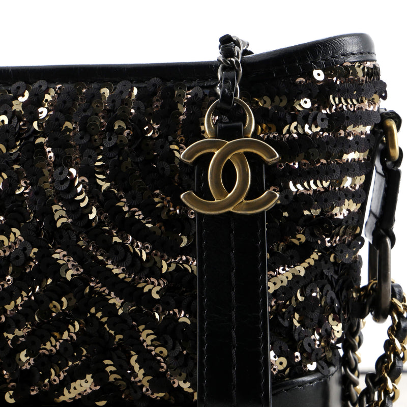 Chanel Gabrielle Hobo Sequins Small