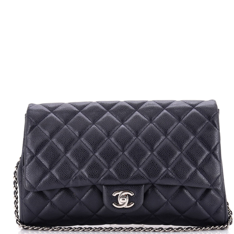 Chanel Clutch With Chain Quilted Caviar