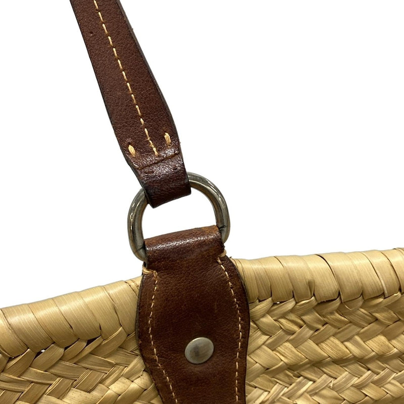 Miumiu - Beige Dark Brown Straw