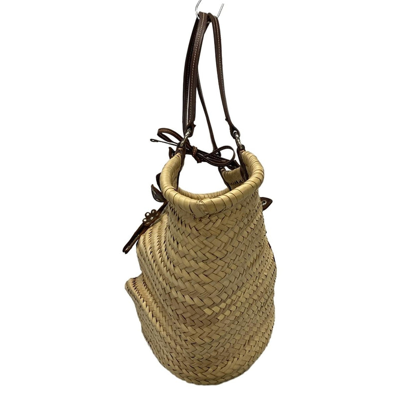 Miumiu - Beige Dark Brown Straw