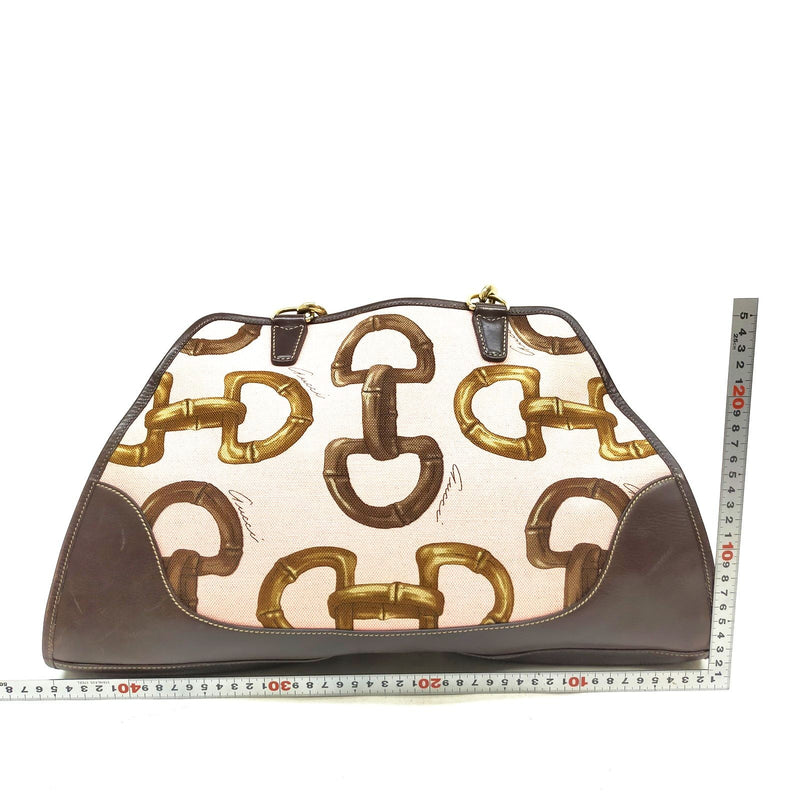 Gucci Hand Bag Pink Canvas