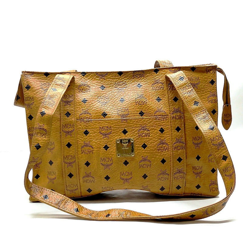 Mcm Tote Bag Brown Pvc