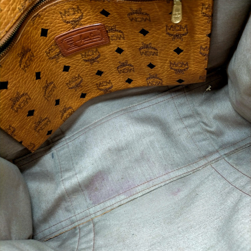 Mcm Tote Bag Brown Pvc