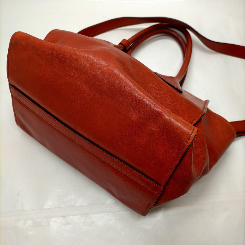 Prada Tote Bag Red Leather
