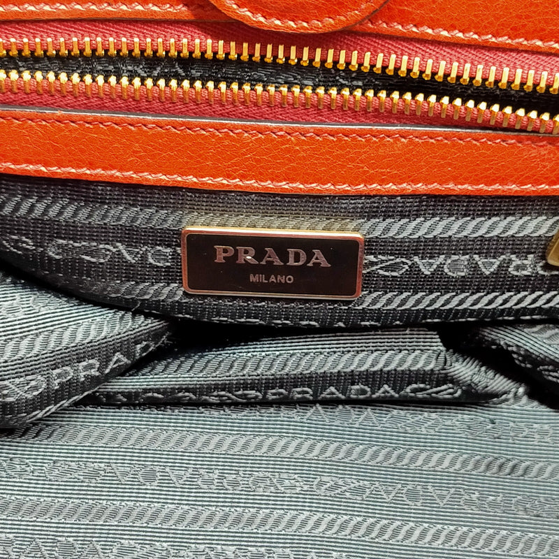 Prada Tote Bag Red Leather