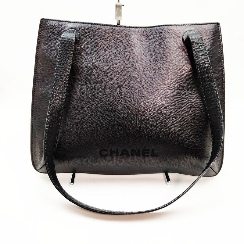 Chanel Shoulder Bag Black Leather