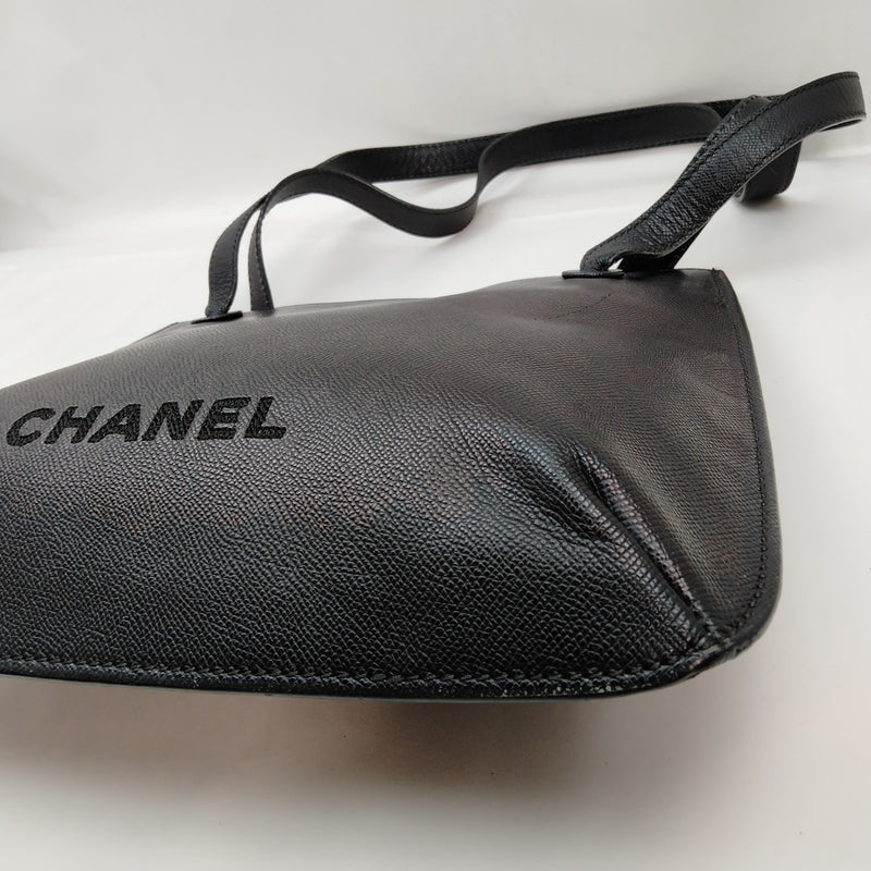 Chanel Shoulder Bag Black Leather