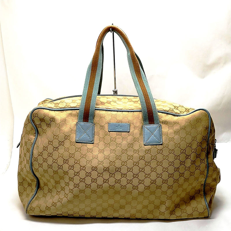 Gucci Boston Bag Brown Canvas