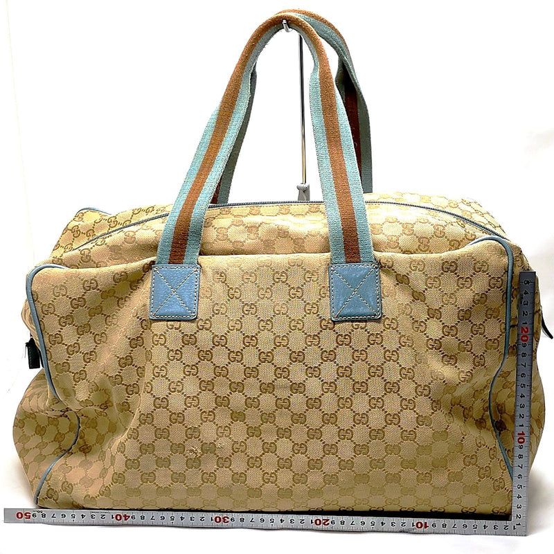 Gucci Boston Bag Brown Canvas