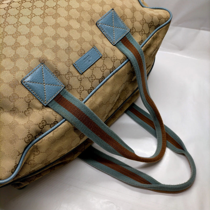 Gucci Boston Bag Brown Canvas