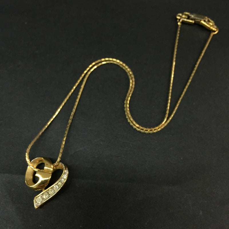 Givenchy G Logo Heart Rhinestone Gold