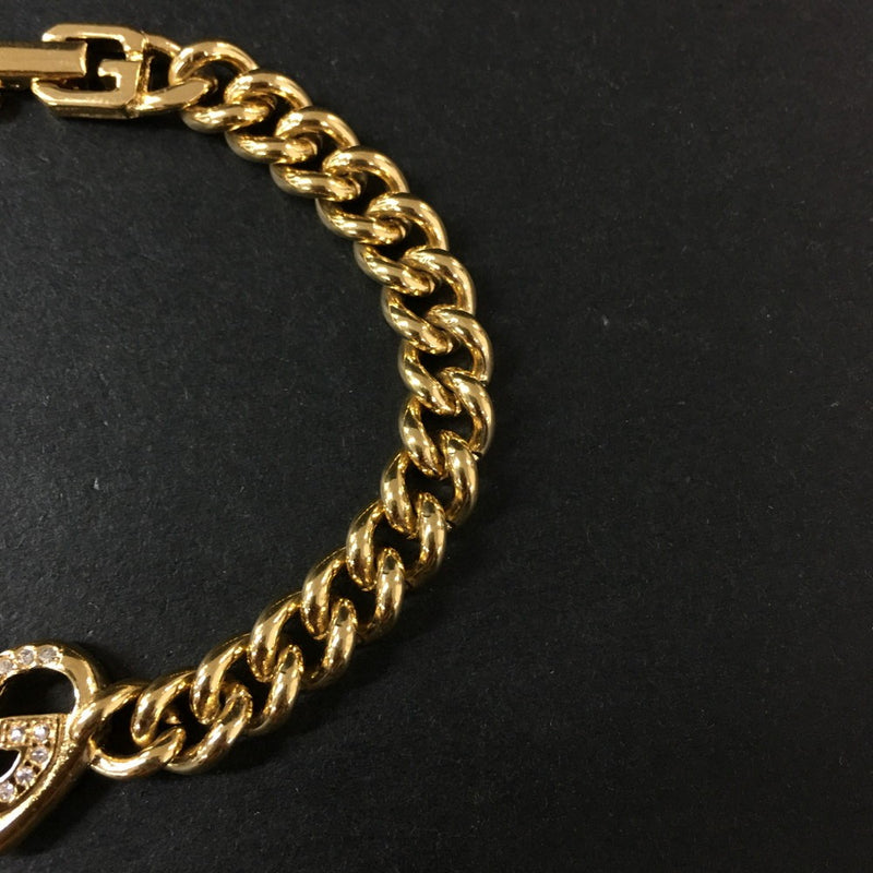 Givenchy G Logo Heart Rhinestone Gold
