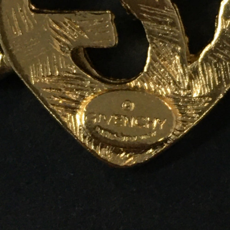 Givenchy G Logo Heart Rhinestone Gold