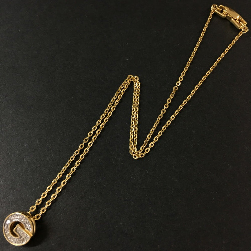 Givenchy G Logo Rhinestone Gold Tone