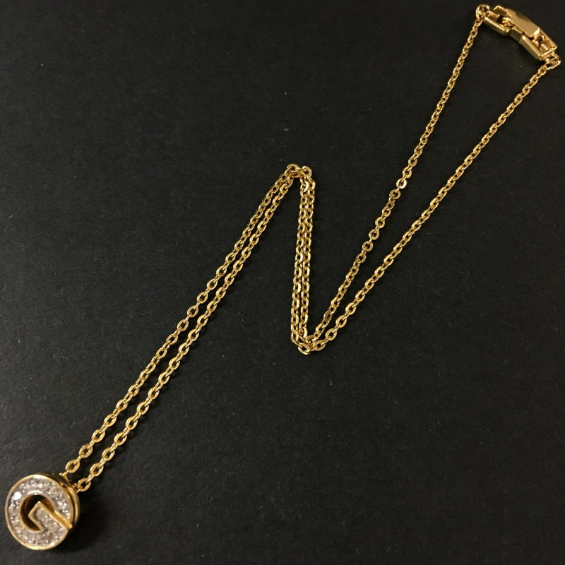 Givenchy G Logo Rhinestone Gold Tone