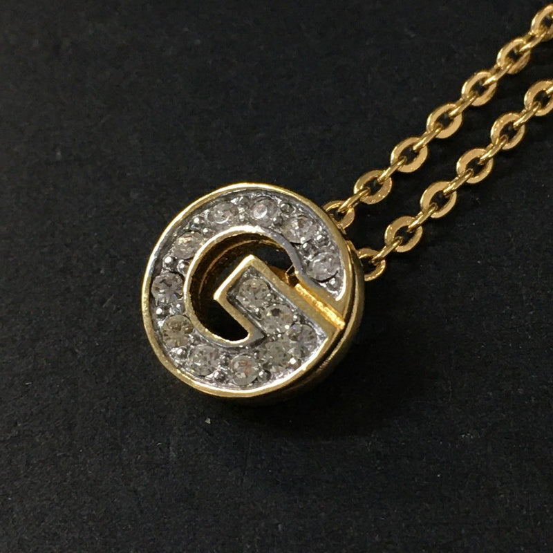 Givenchy G Logo Rhinestone Gold Tone