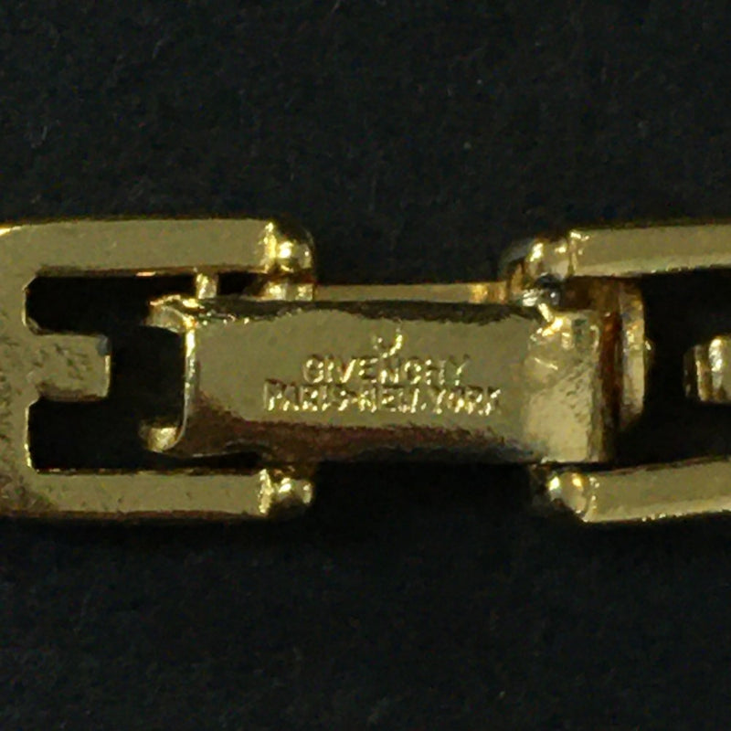 Givenchy G Logo Rhinestone Gold Tone