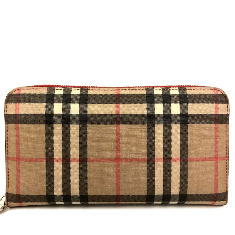 Burberry Nova Check Pvc Zip Around Long