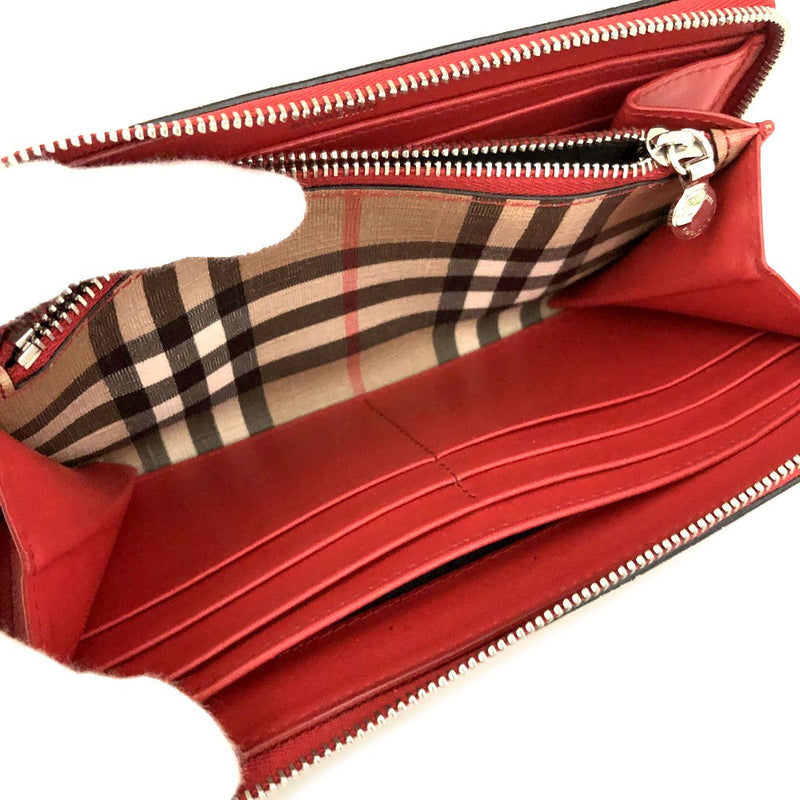 Burberry Nova Check Pvc Zip Around Long