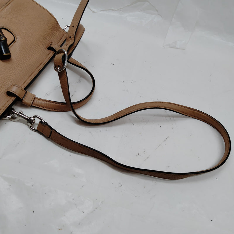 Gucci Hand Bag Brown Leather