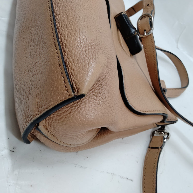 Gucci Hand Bag Brown Leather