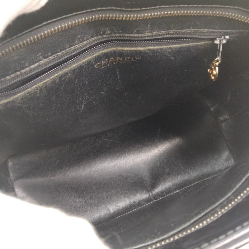 Chanel Hand Bag Black Patent Leather