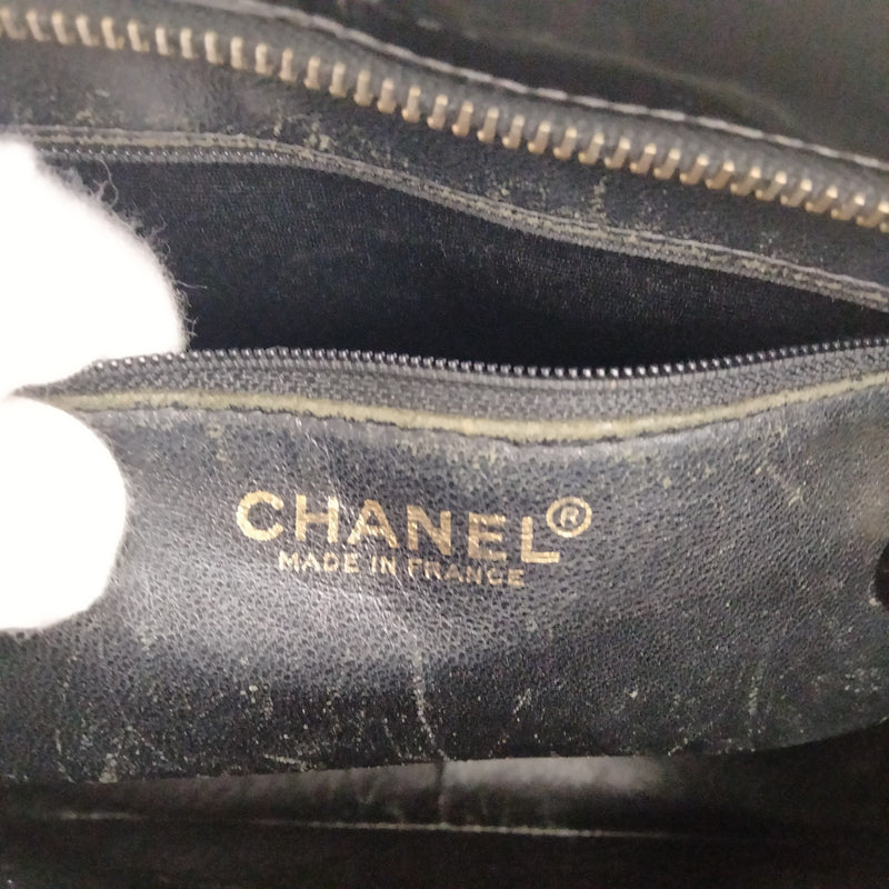 Chanel Hand Bag Black Patent Leather