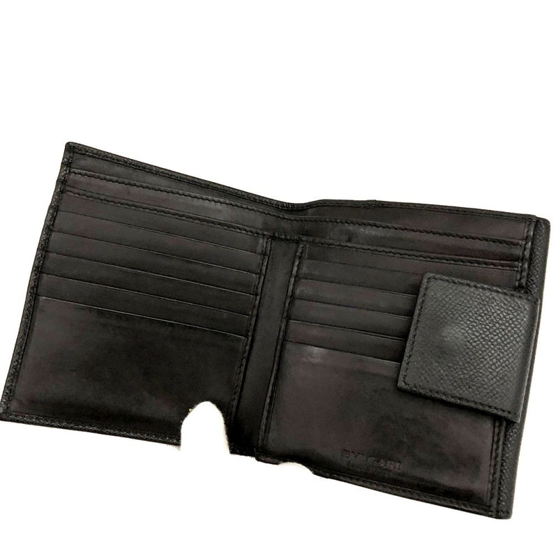 Bvlgari Clip Leather Bifold Wallet