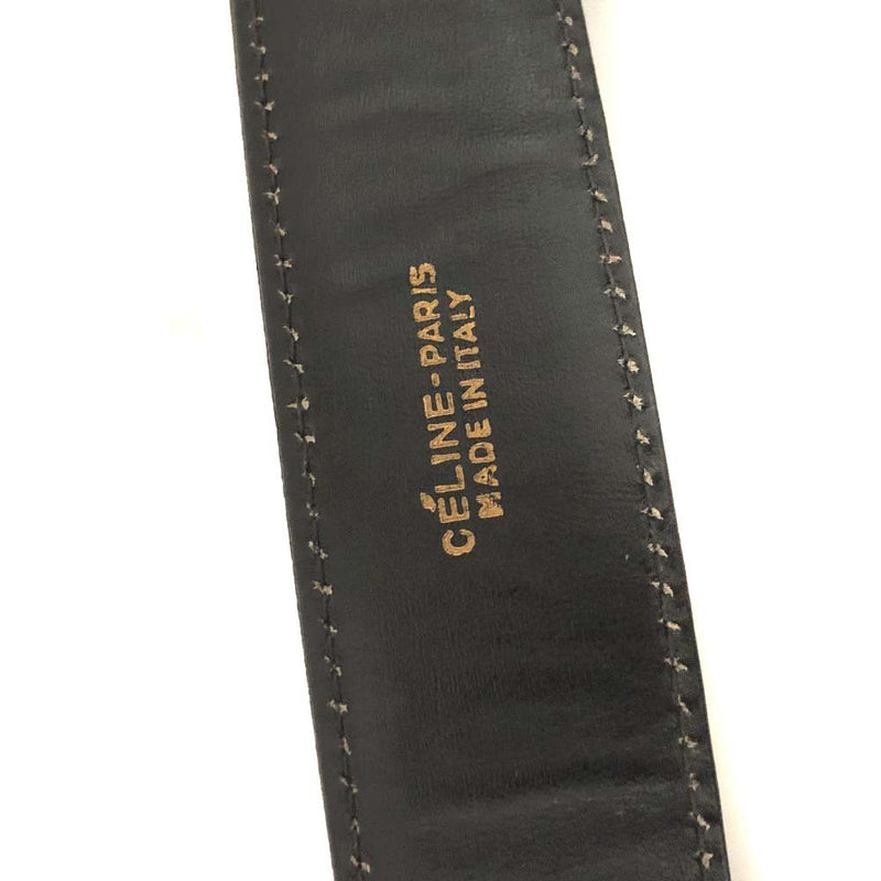 Celine Horse Carriage Black Leather Belt
