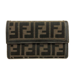 Fendi Zucca Canvas Leather Long Trifold