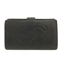 Chanel Cc Logo Leather Long Bifold