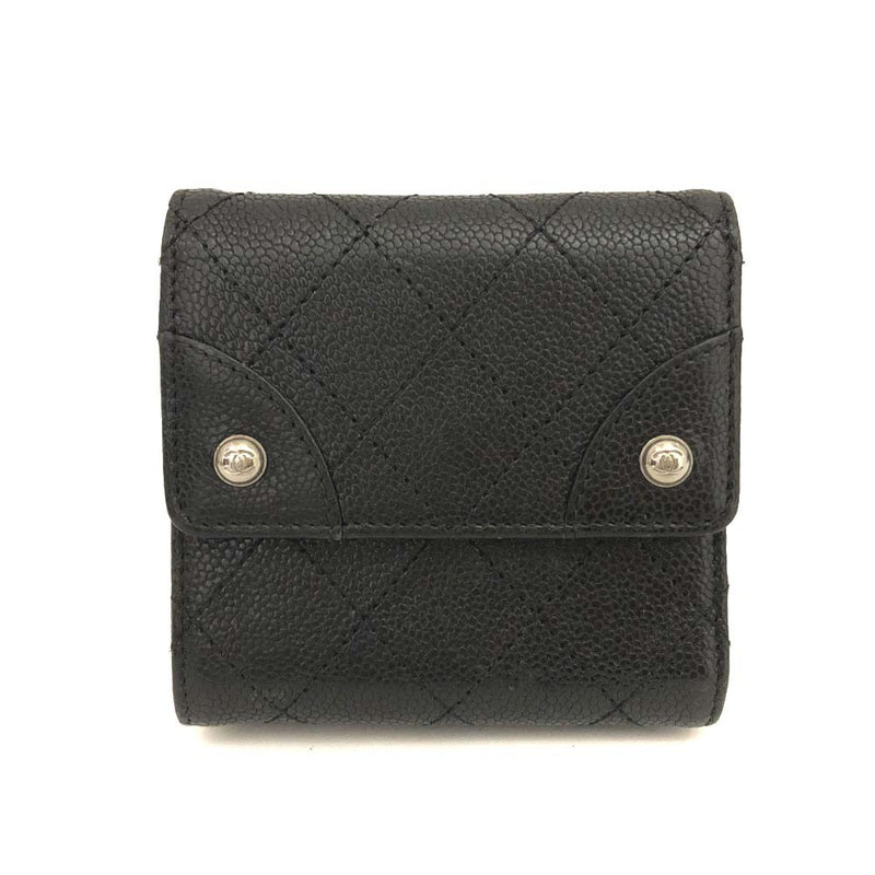 Chanel Quilted Grained Calf Skin Trifold