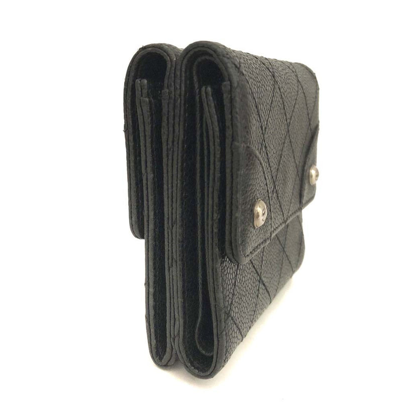 Chanel Quilted Grained Calf Skin Trifold