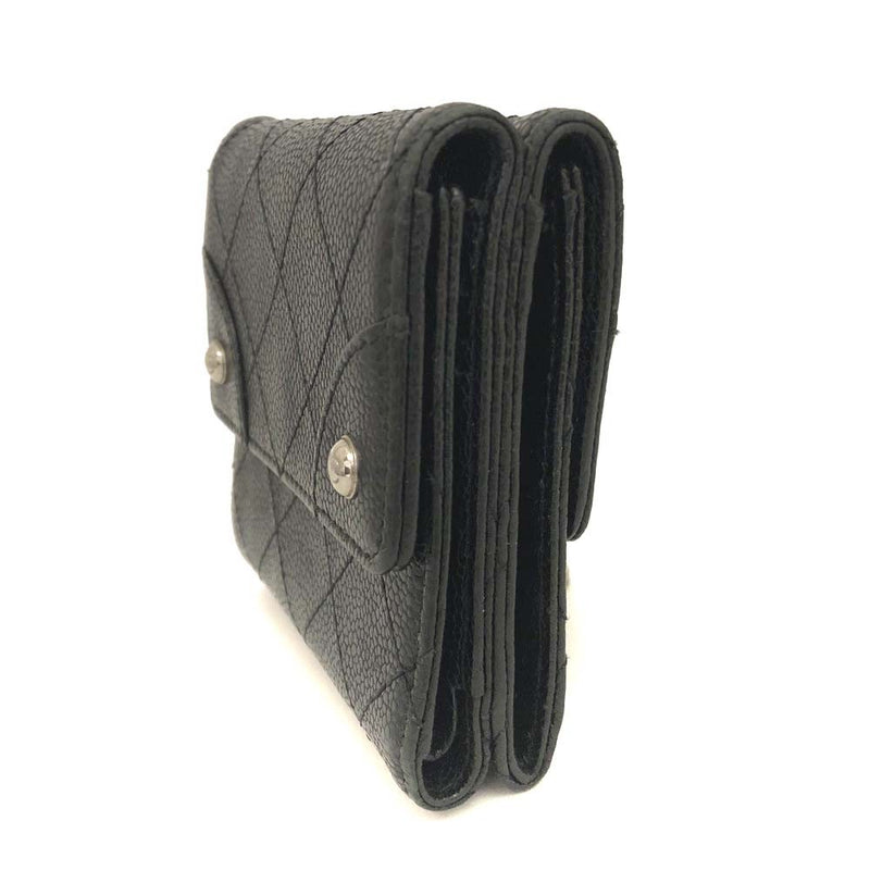 Chanel Quilted Grained Calf Skin Trifold