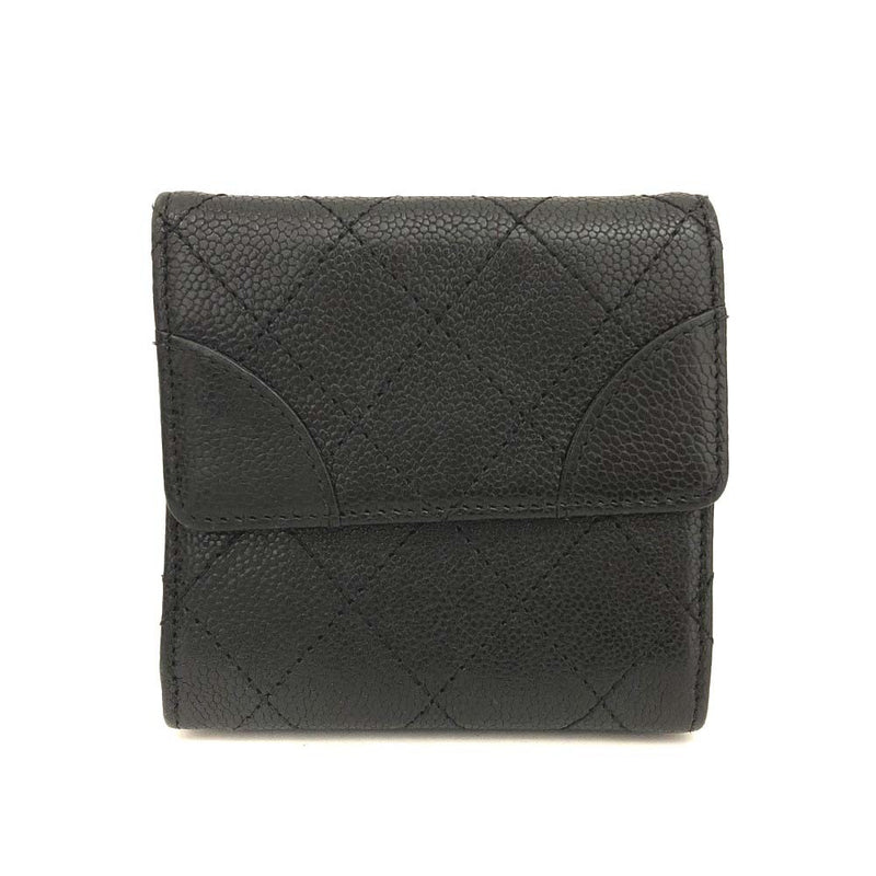 Chanel Quilted Grained Calf Skin Trifold