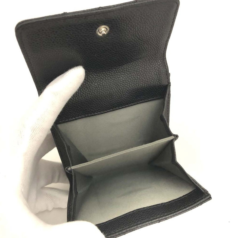 Chanel Quilted Grained Calf Skin Trifold