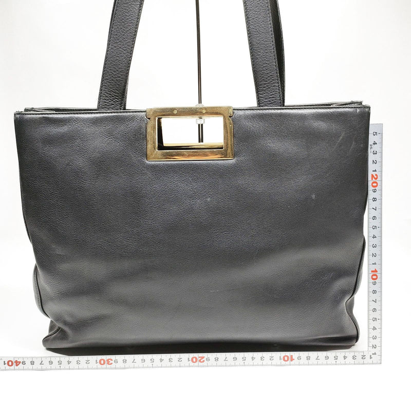 Ferragamo Tote Bag Black Leather