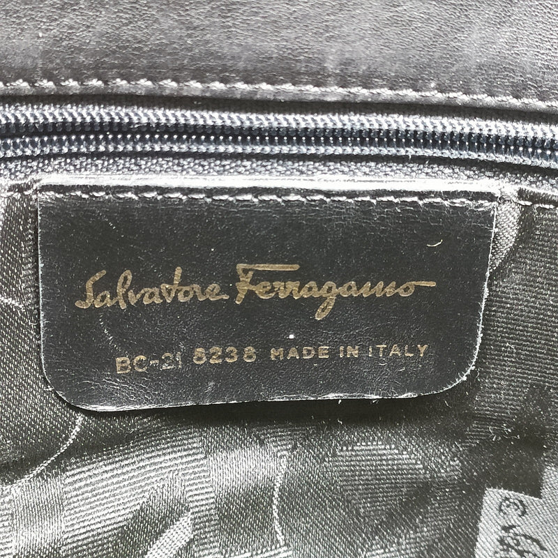 Ferragamo Tote Bag Black Leather