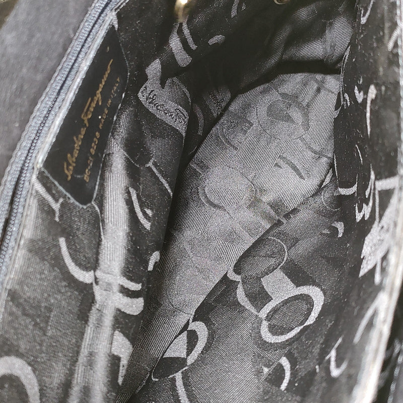Ferragamo Tote Bag Black Leather